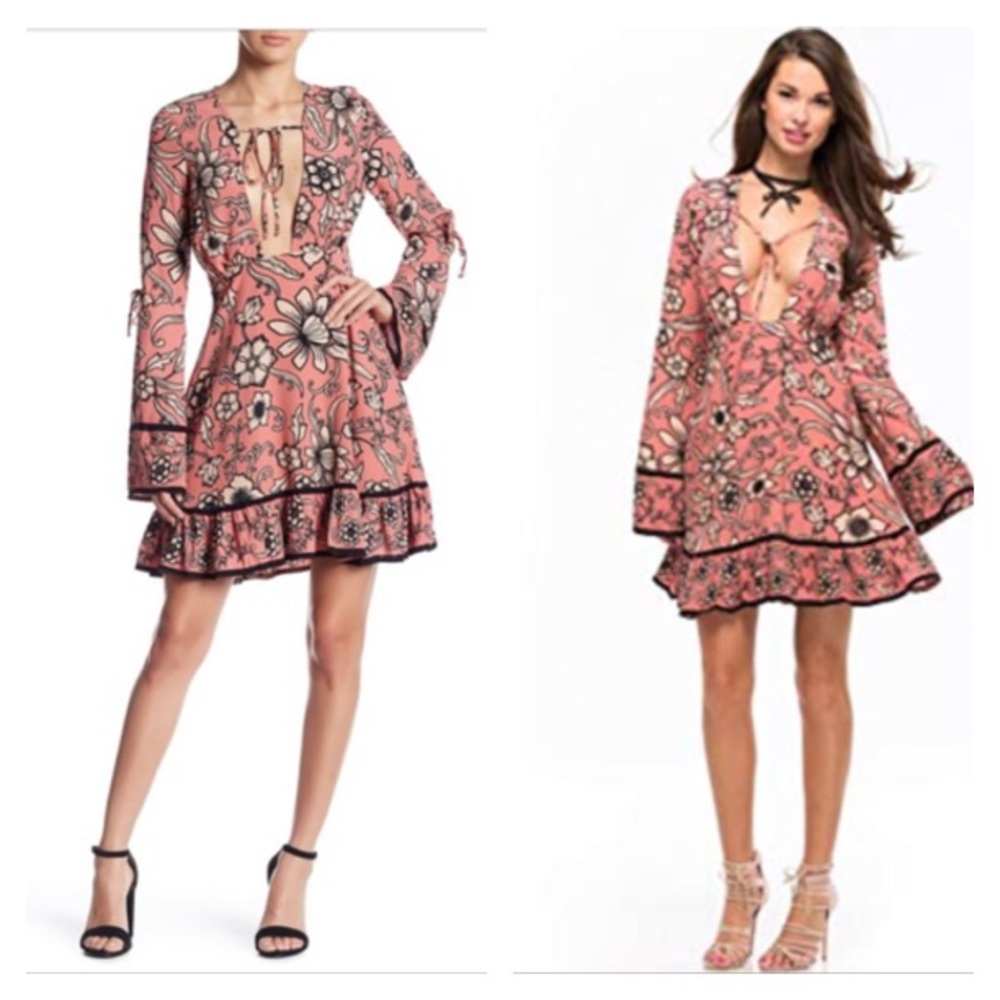 For Love & Lemons Ayla plunging neck mini dress - Picture 3 of 8